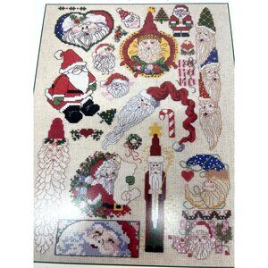 Sam Hawkins Santas Cross Stitch Pattern Booklet